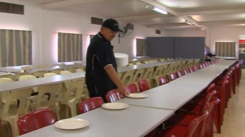 The dining room at the Curtin detention centre