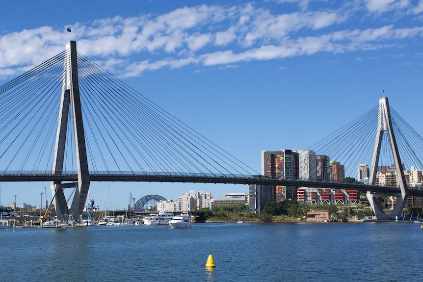 The Anzac Bridge in Sydney.
