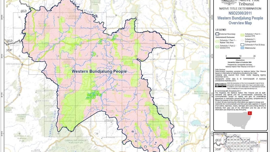 Western Bundjalung Native Title claim map