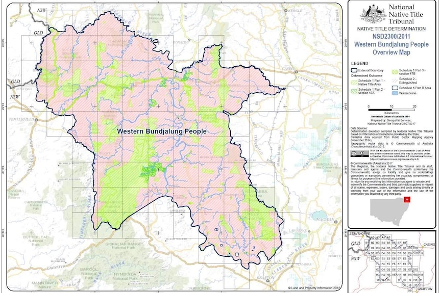 Western Bundjalung Native Title claim map