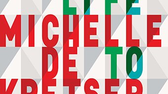 A geometric cover with the title spelt out in red and green against grey and white.
