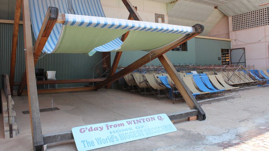 Giant deck chair at the Royal Theatre in Winton in central-west Qld