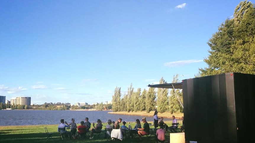 A roving wine bar can set up near the lake on land controlled by the ACT Government.