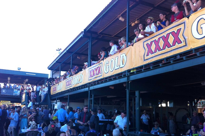 The crowd gathers for the Broome races