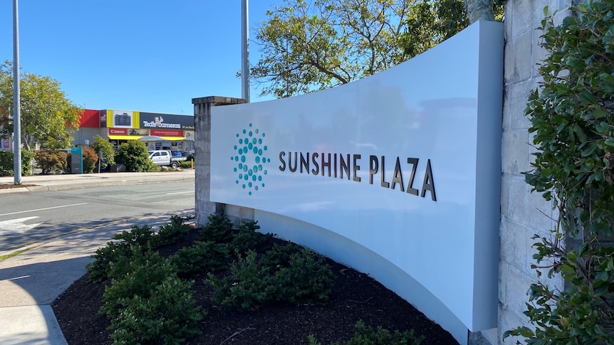 Sign outside the Sunshine Plaza shopping centre