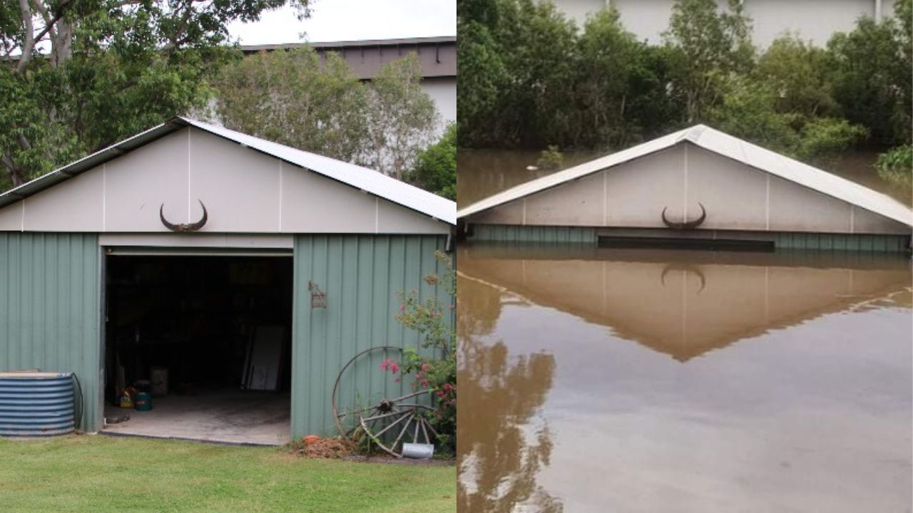 A 2024, a 2022 comparison showing where floodwaters rose to