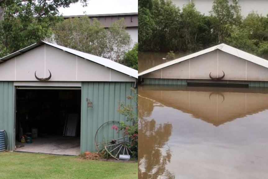 A 2024, a 2022 comparison showing where floodwaters rose to