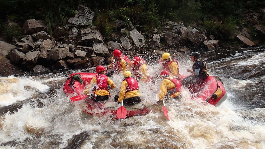 White water rafting on the King River