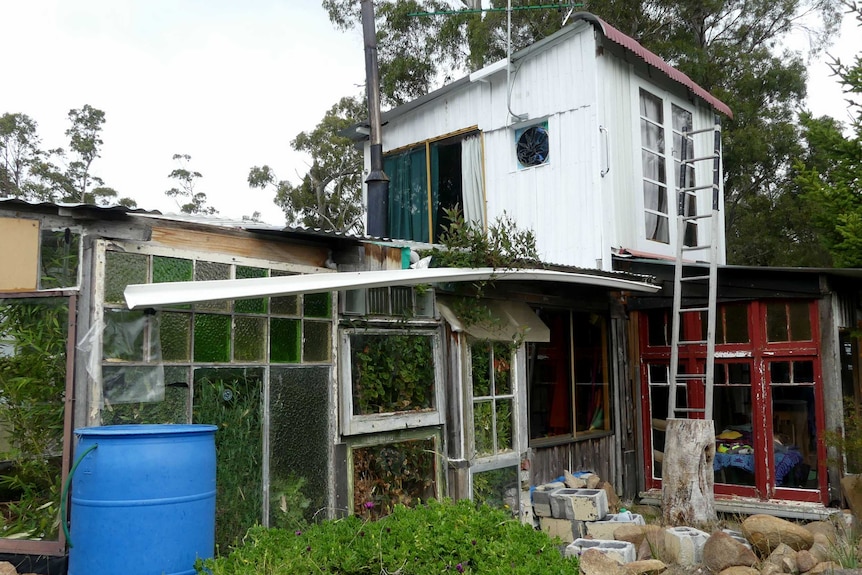 The exterior of the sustainable house.