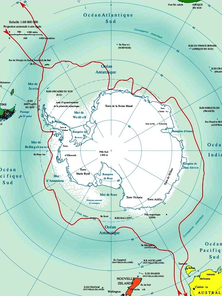 Map of the voyage of the Katharsis II.