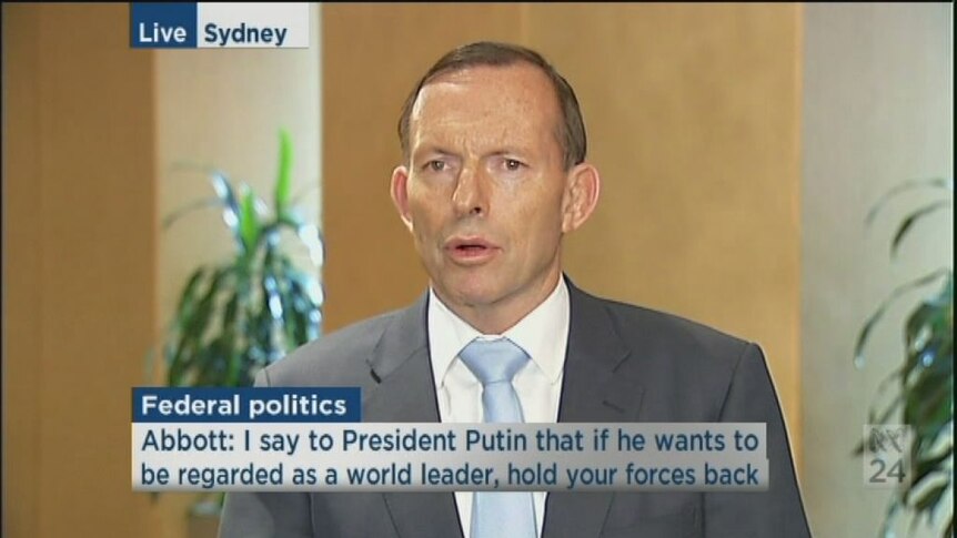 'Russia is a big country trying to bully a small country': Abbott