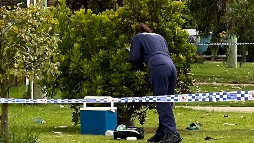 A police forensics officer