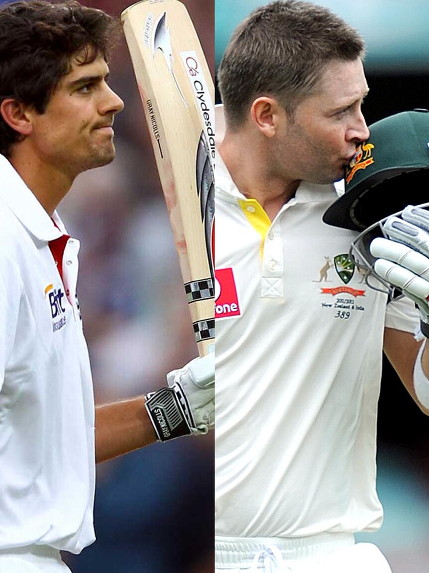 LtoR England batsman Alastair Cook and Australian captain Michael Clarke have sparkled in 2012.
