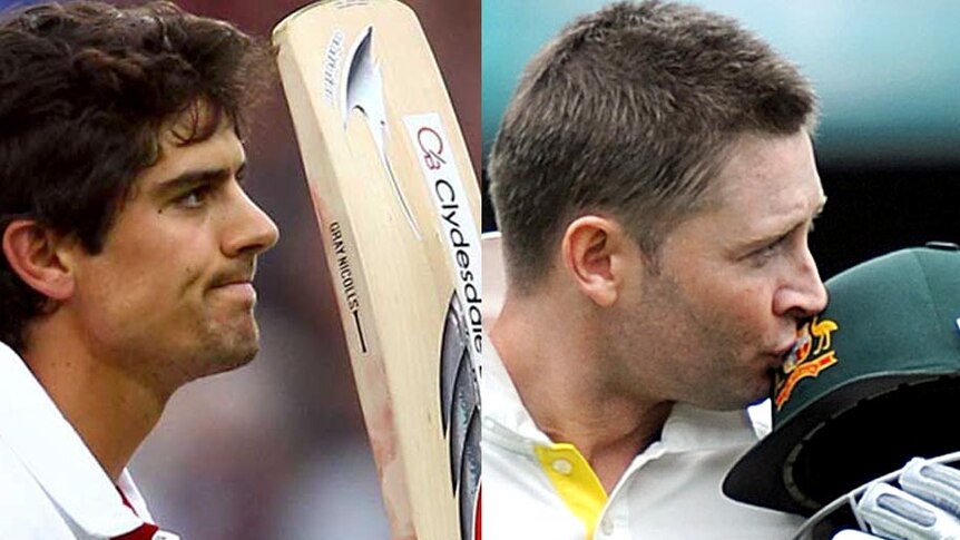 LtoR England batsman Alastair Cook and Australian captain Michael Clarke have sparkled in 2012.