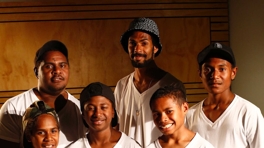 A group of Indigenous school boys pose