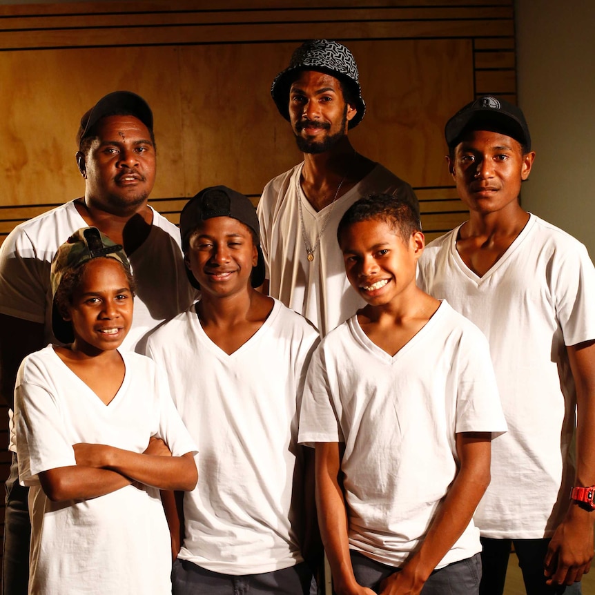 A group of Indigenous school boys pose