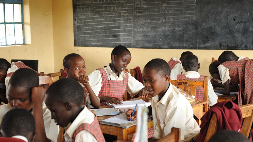Students in class at the Kakenya Centre for Excellence