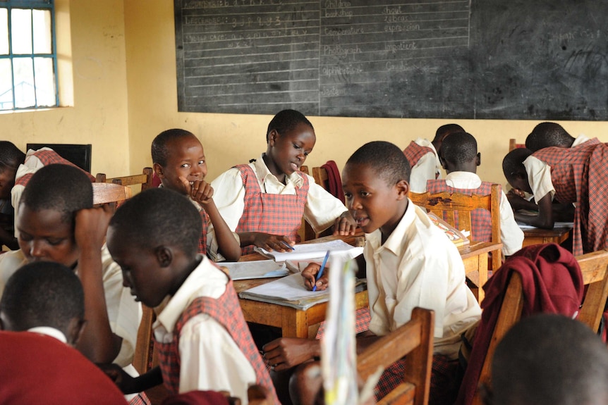 Students in class at the Kakenya Centre for Excellence