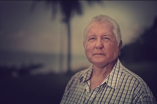 Klaus Helms pictured near a beach