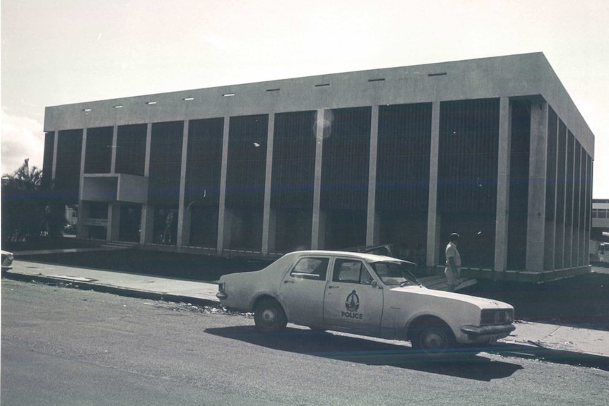 A faded picture of Darwin's old Reserve Bank building