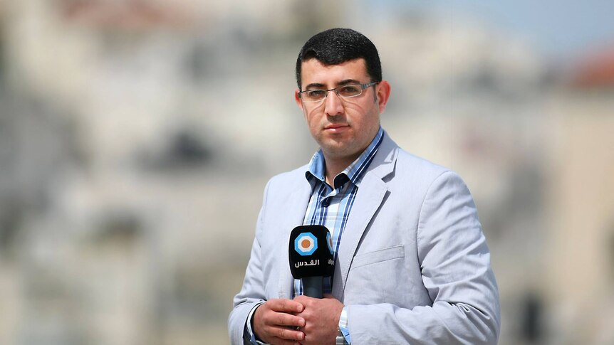 Palestinian journalist Mamdouh Hamamreh, who was arrested last week under a new decree by the Palestinian Authority.