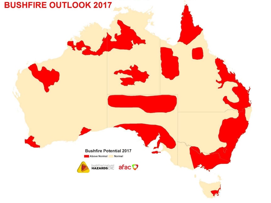 A map of Australia showing the winter rainfall deficiencies