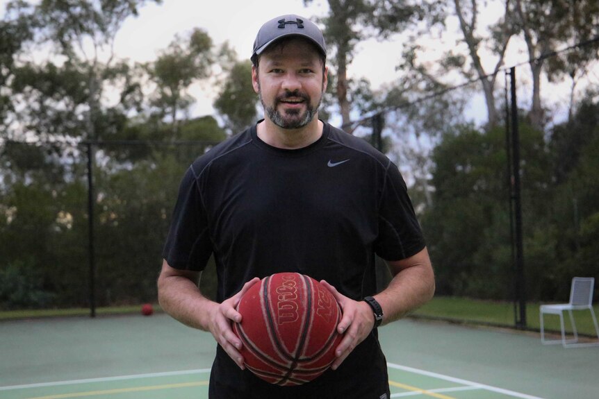 Labor's Ed Husic at a basketball game in Canberra.