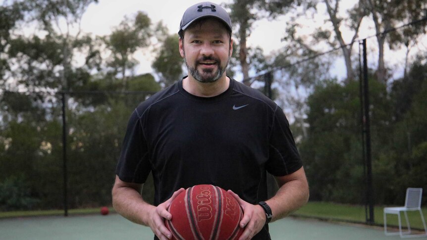 Labor's Ed Husic at a basketball game in Canberra.