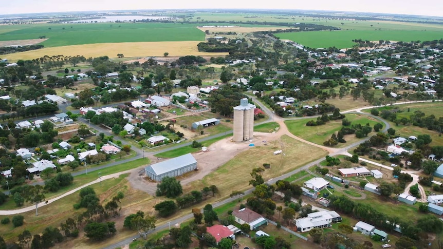 An aerial shot of Natimuk in the Wimmera region of Victoria.