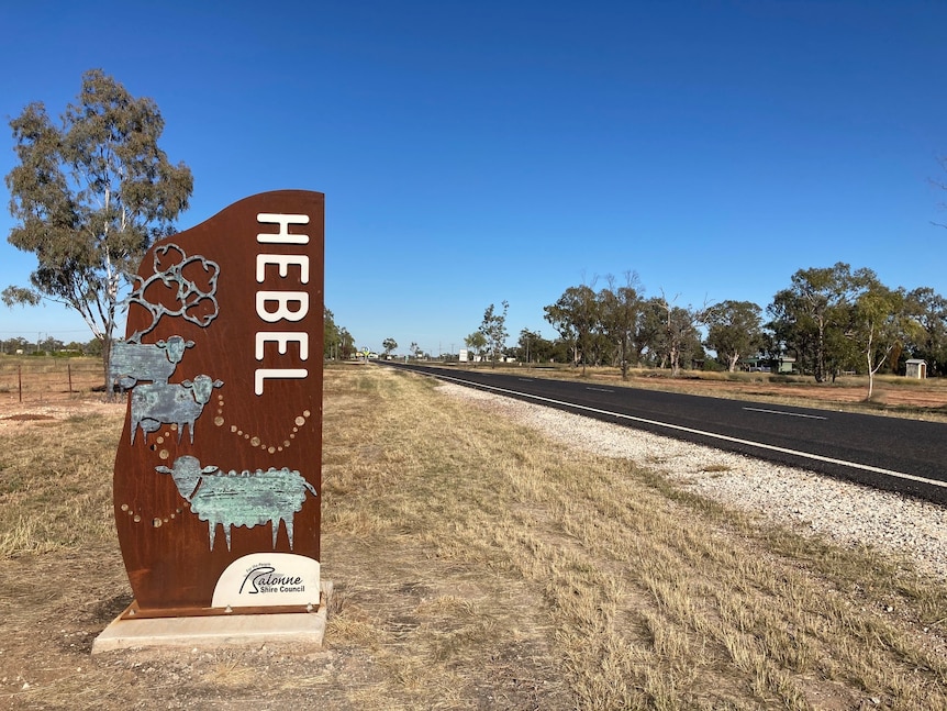 Hebel town sign