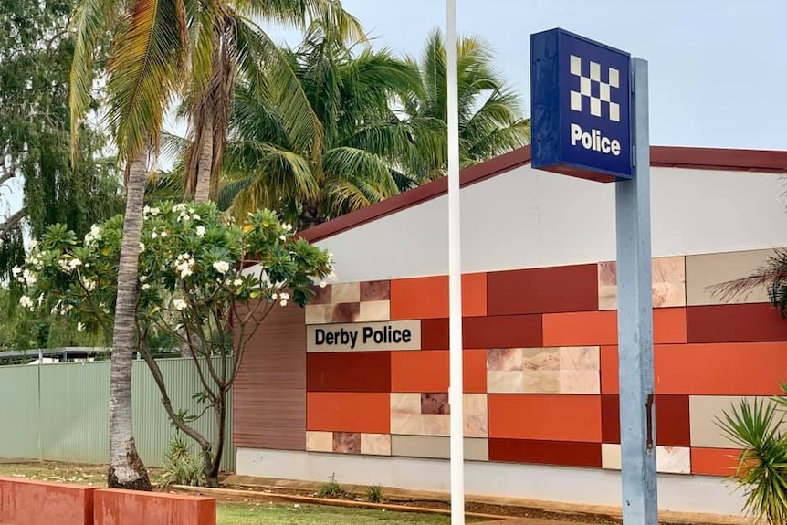 The outside of a police station in the town of Derby