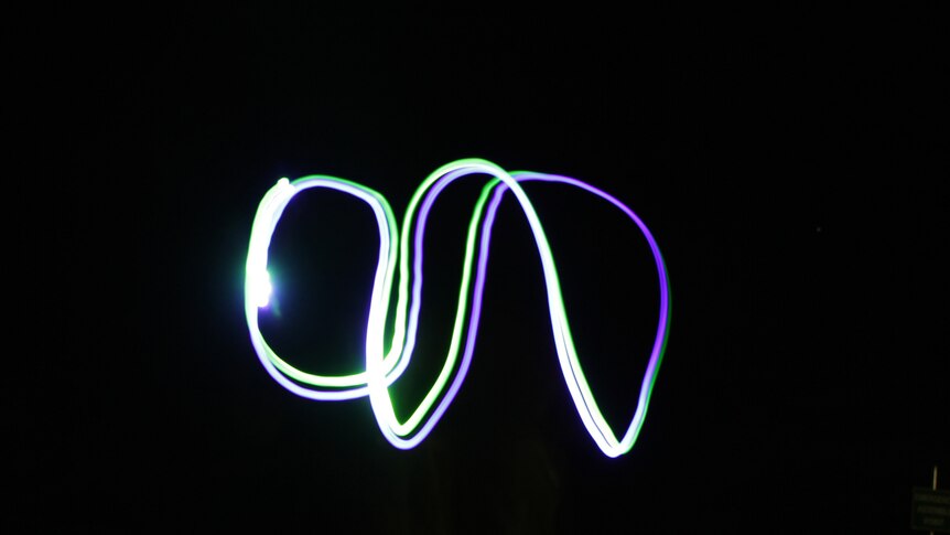 ABC logo light painting
