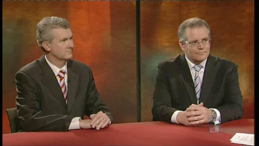 Further attack: Tony Bourke (L) says the Coalition is not negotiating in good faith.