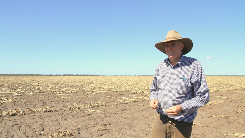 Colin Dunne and flood destroyed crop