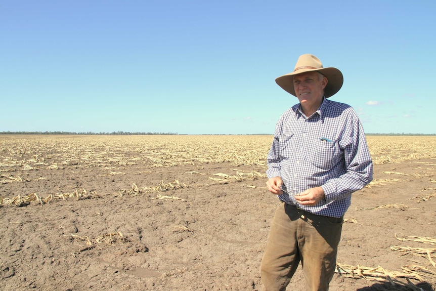 Colin Dunne and flood destroyed crop