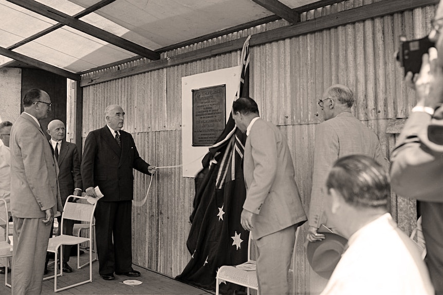 Robert Menzies opened the Rum Jungle plant in 1957