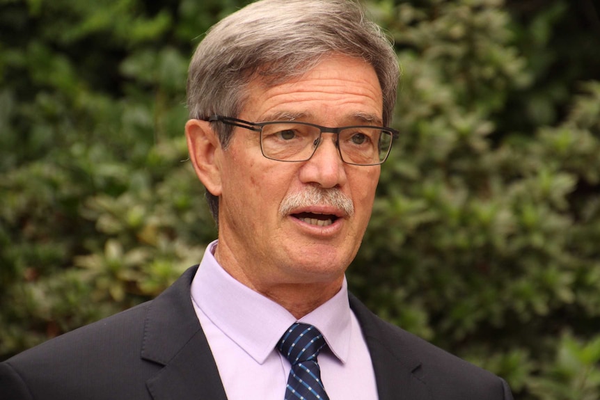 A tight head and shoulders shot of WA Opposition Leader Mike Nahan in Perth.