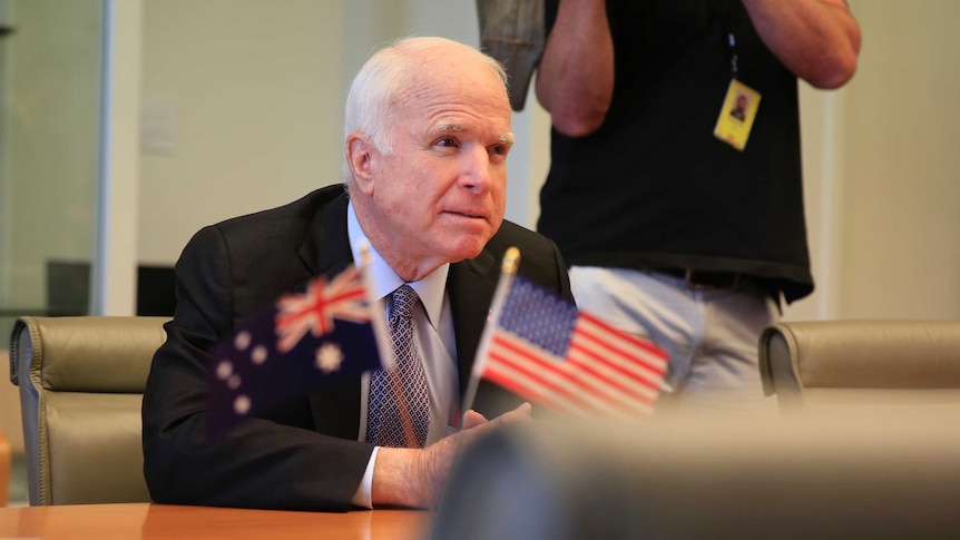 John McCain used his speech to offer a passionate defence of the Australia-US alliance.