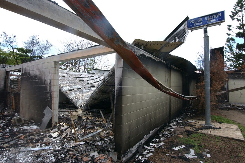 The Palm Island police station was targeted in the riot.