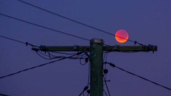 Lunar eclipse seen from The Gap in Brisbane.