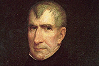 A portrait of US president William Henry Harrison, who held office for one month in 1841.
