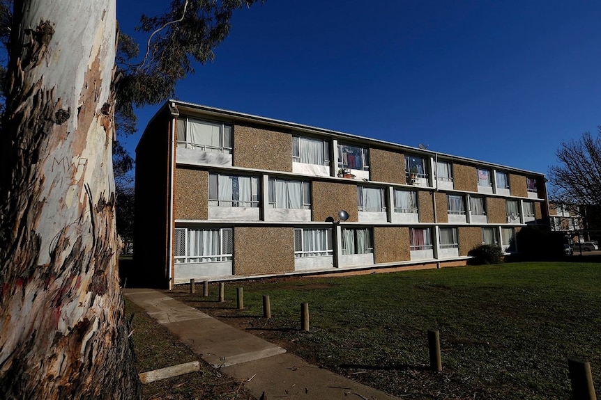 Public housing flats along Northbourne Avenue in Canberra.