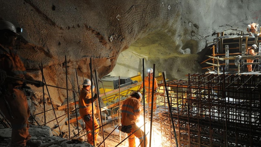Cadia mine - workers underground