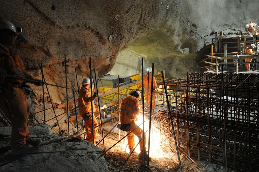 Cadia mine - workers underground