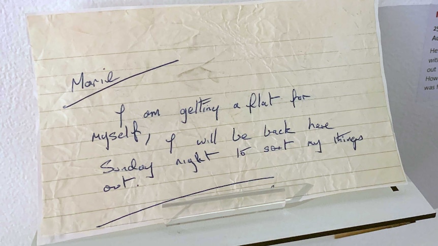 Hand-written note in the Museum Of Broken Relationships exhibit.