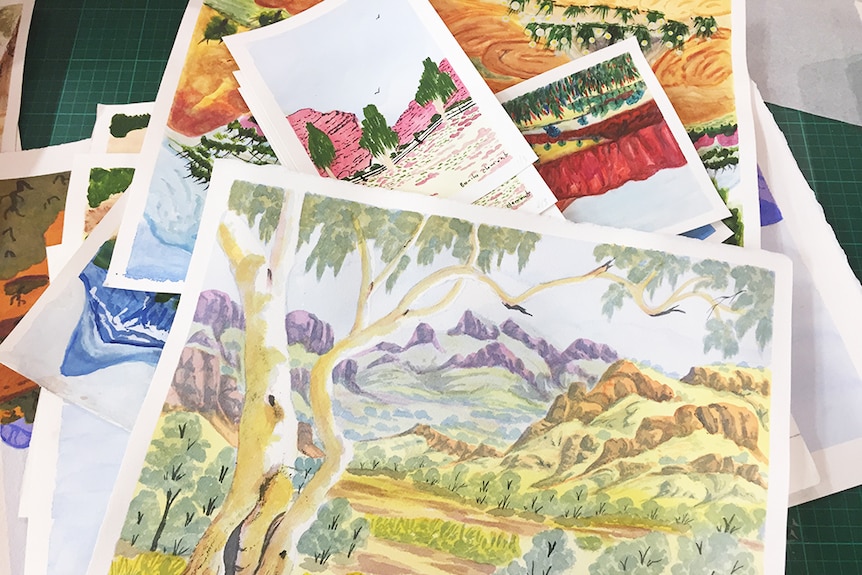 Copies of watercolour paintings