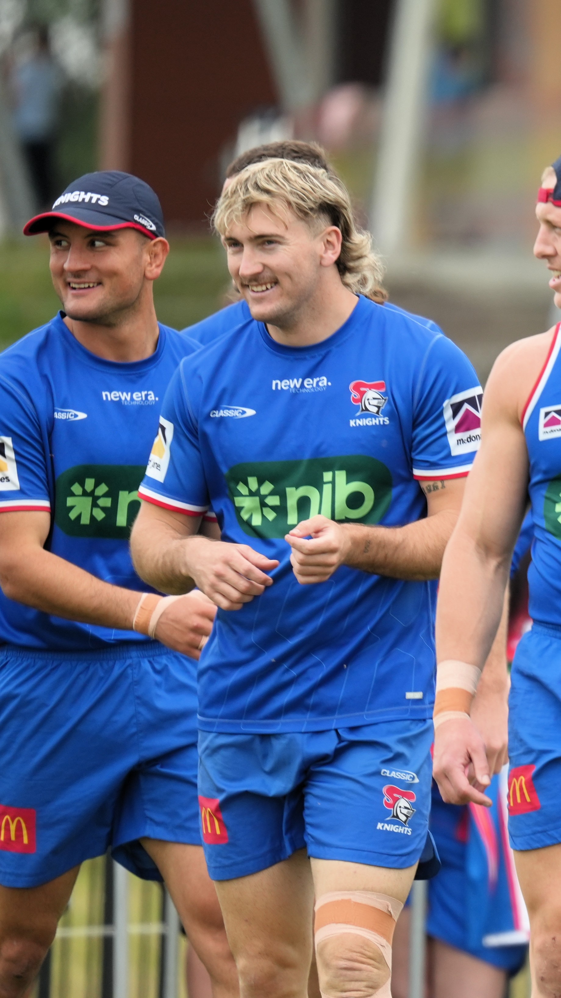 A close-up of a rugby league player