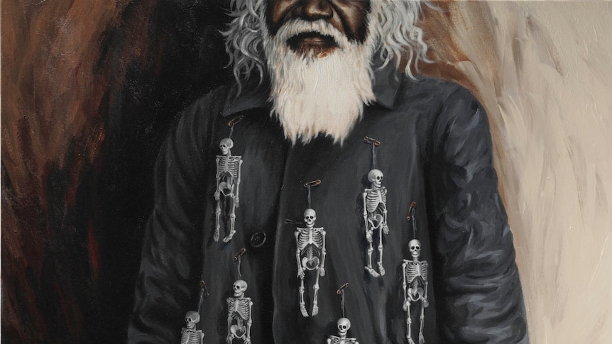 An imagined portrait of Anthony Martin Fernando by Raj Nagi.
