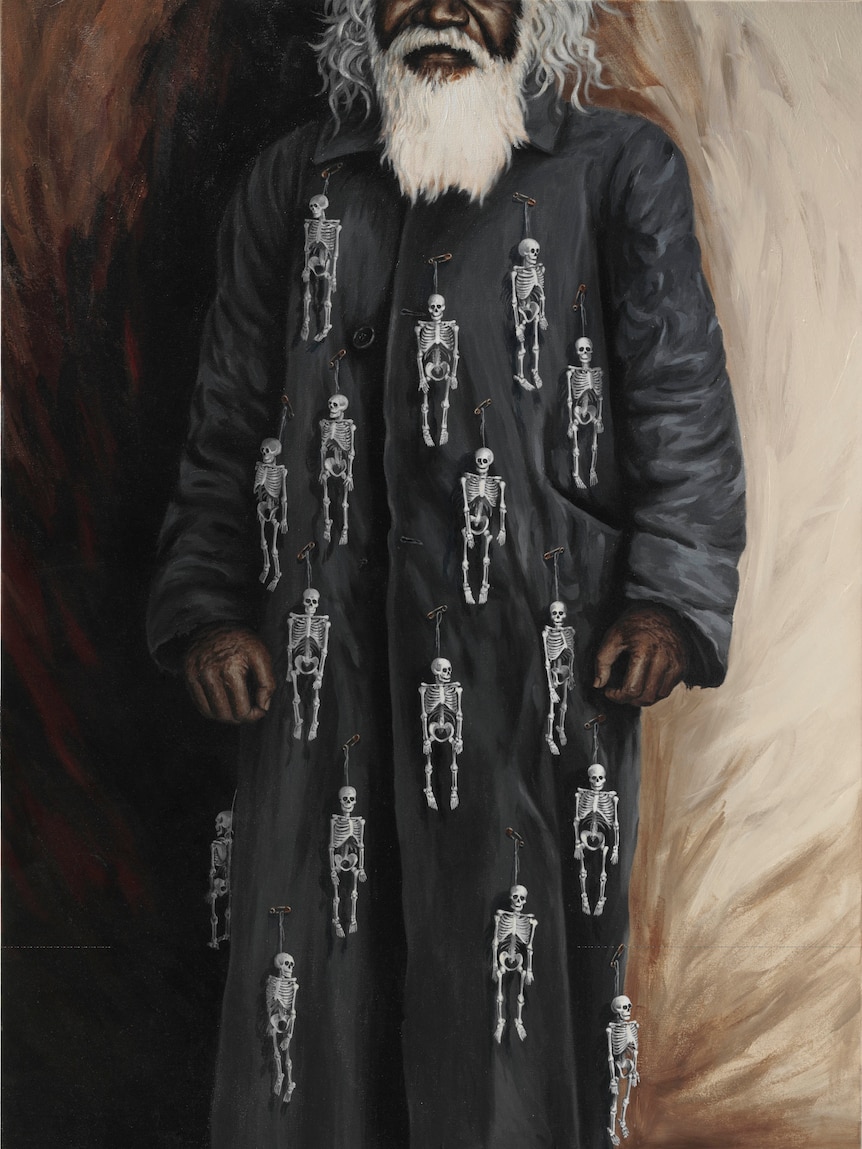 An imagined portrait of Anthony Martin Fernando by Raj Nagi.