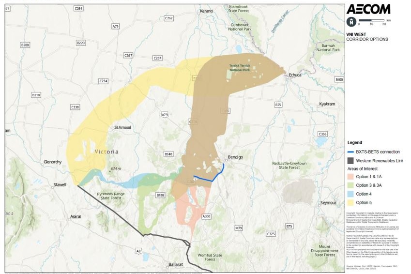 Map of option 5 for VNI West 